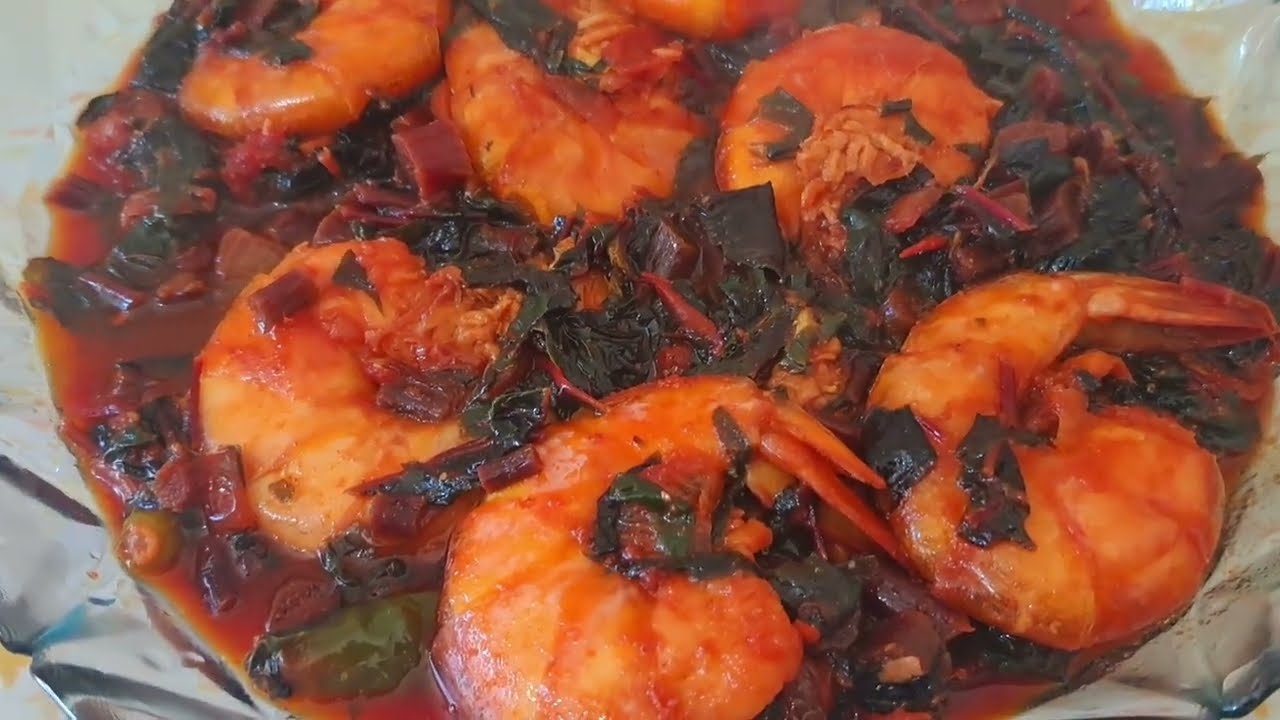 চিংড়ি দিয়ে লাল শাকের ঝোল || Bengali Recipe Red Spinach with Shrimp
