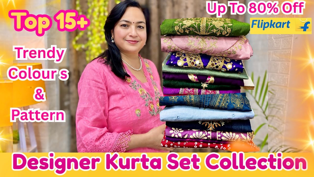 😍Flipkart Trending Kurta sets Haul Starting Rs.720😍Embroidery/Sequence Mirror Work Special #flipkart