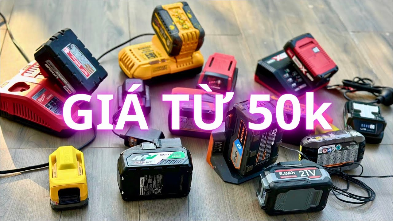 Đế sạc giá rẻ cho pin Milwaukee Dewalt Ridgid Metabo Ryobi Hilti Ozito