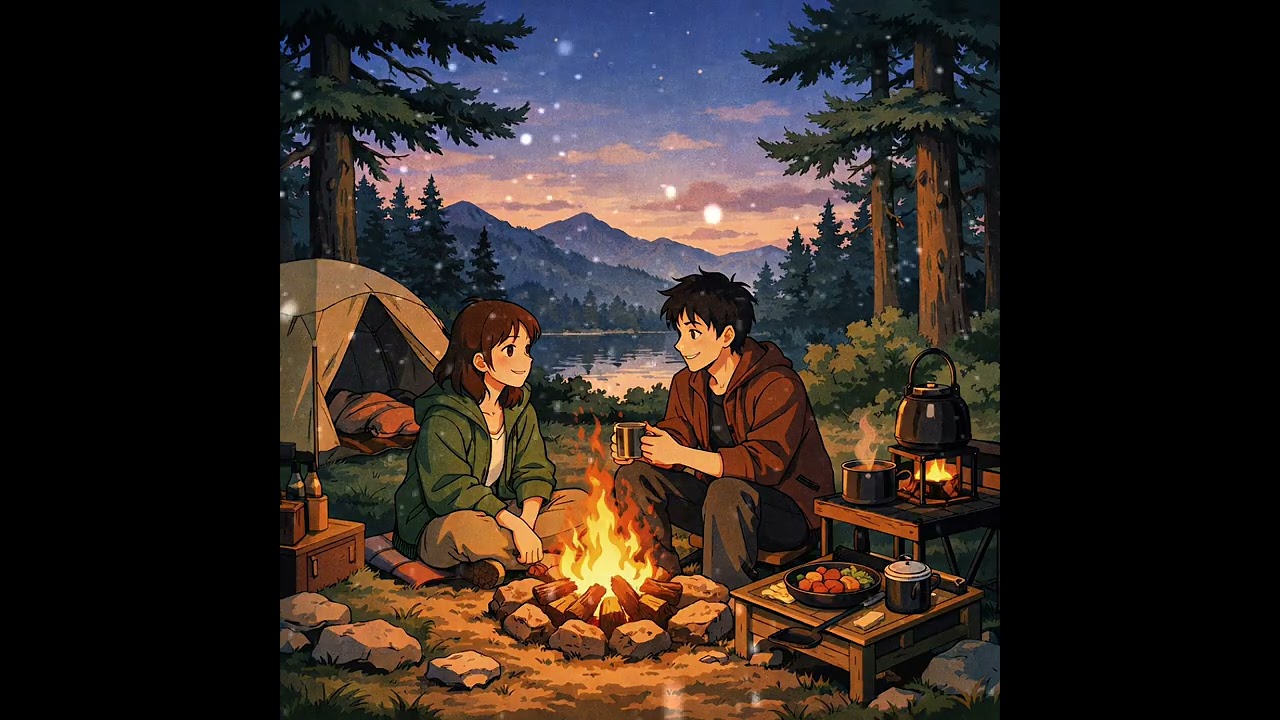 Folk country relaxing time   #nature #relaxing #healing #peace #folk #cartoon #camping 