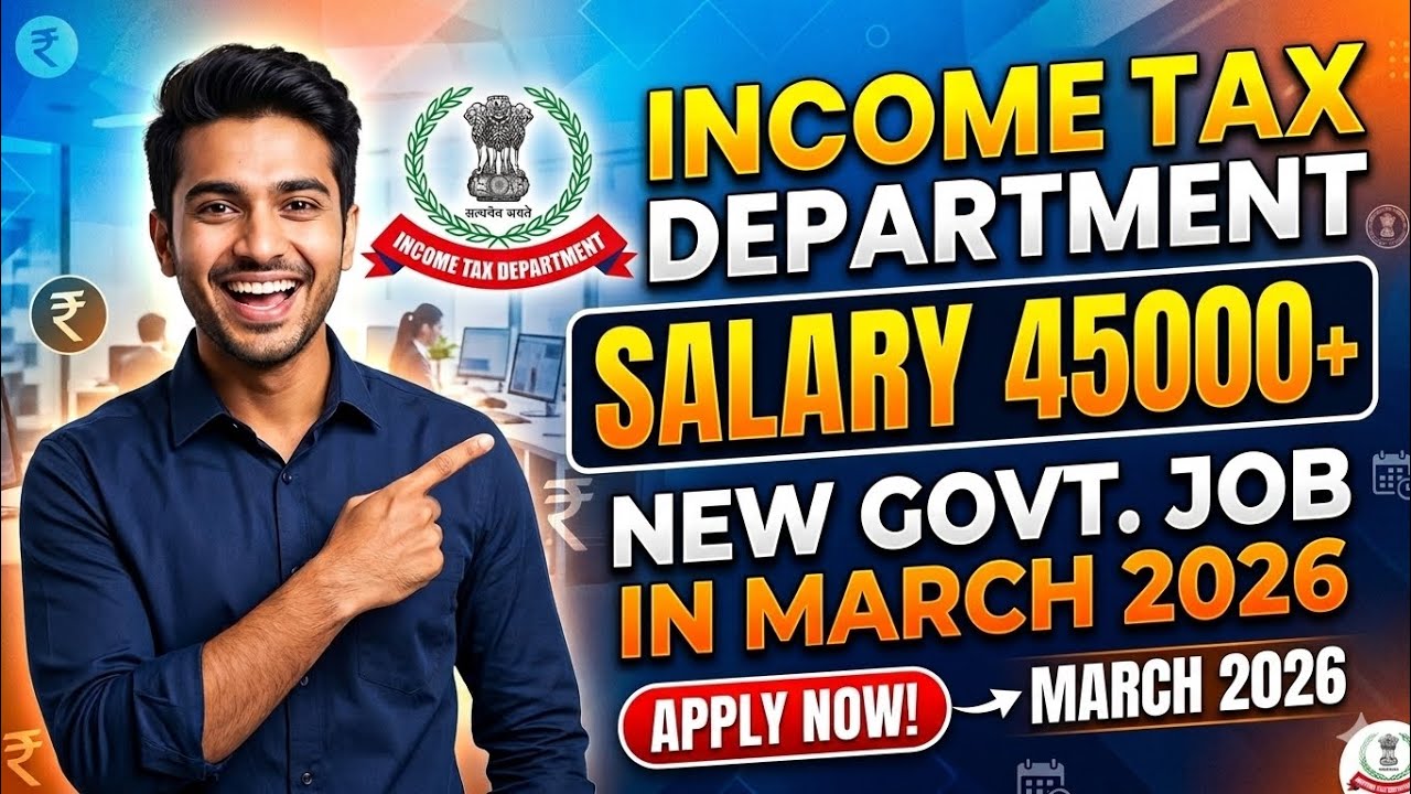 Income tax vacancy for 10th, 12th, graduates👇🏼✅