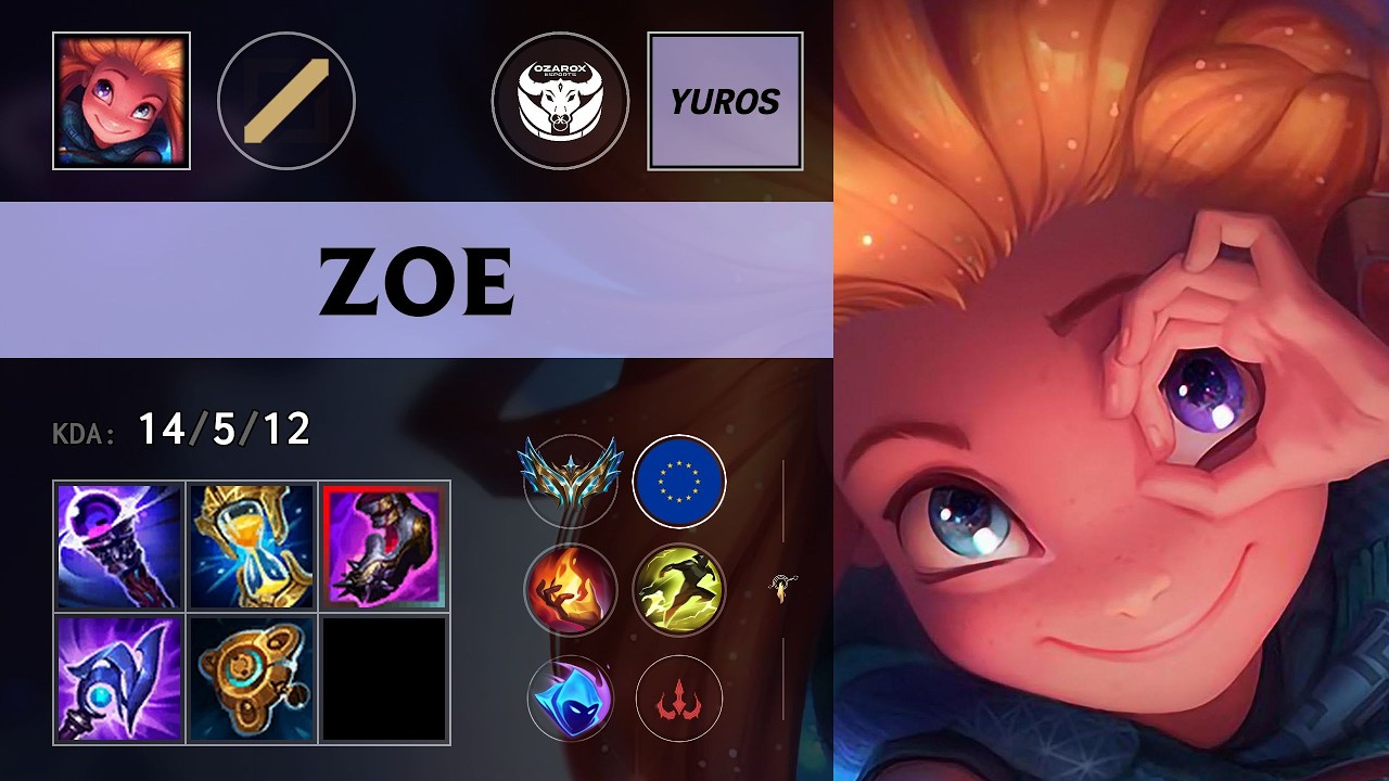 (DIA Yuros) Zoe Mid vs Orianna - EUW Challenger Patch 26.19