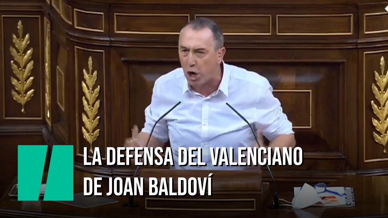 Joan Baldoví carga contra Vox en el Congreso en defensa del valenciano