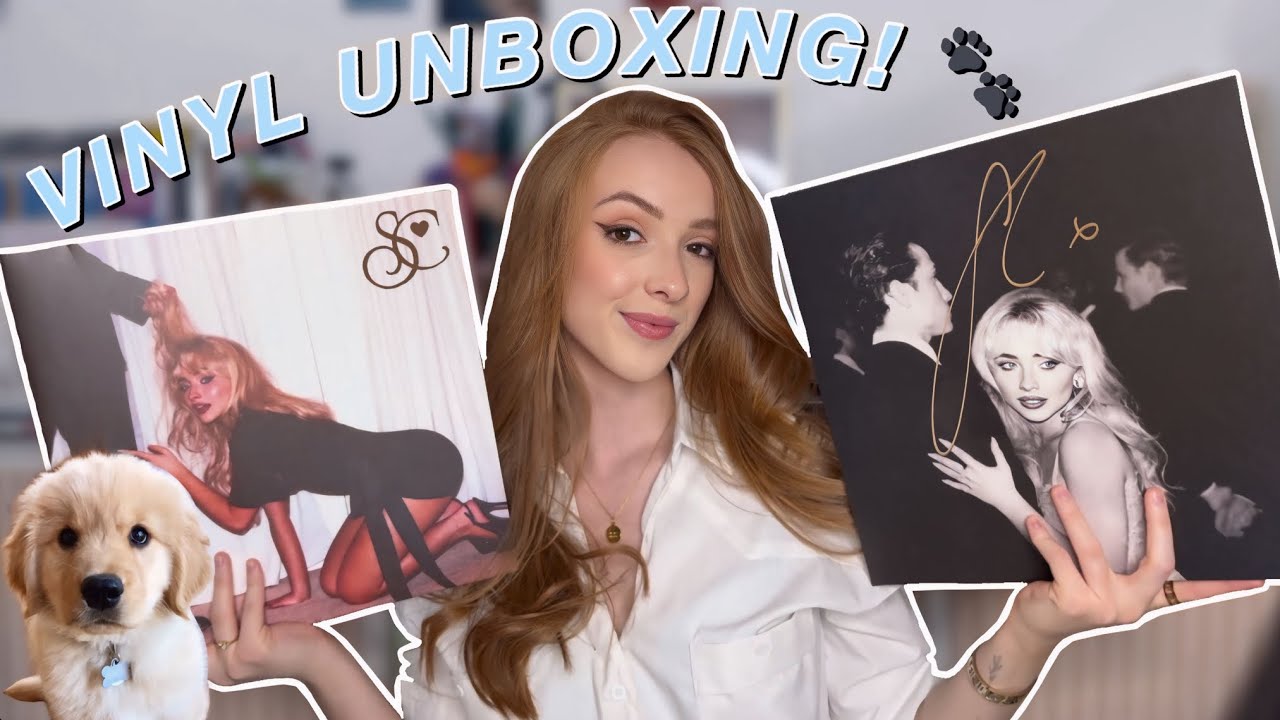 Unboxing Sabrina Carpenter’s SIGNED ‘Man’s Best Friend’ Vinyl Variants - Vinyl Unboxing!! 🐾🩵  