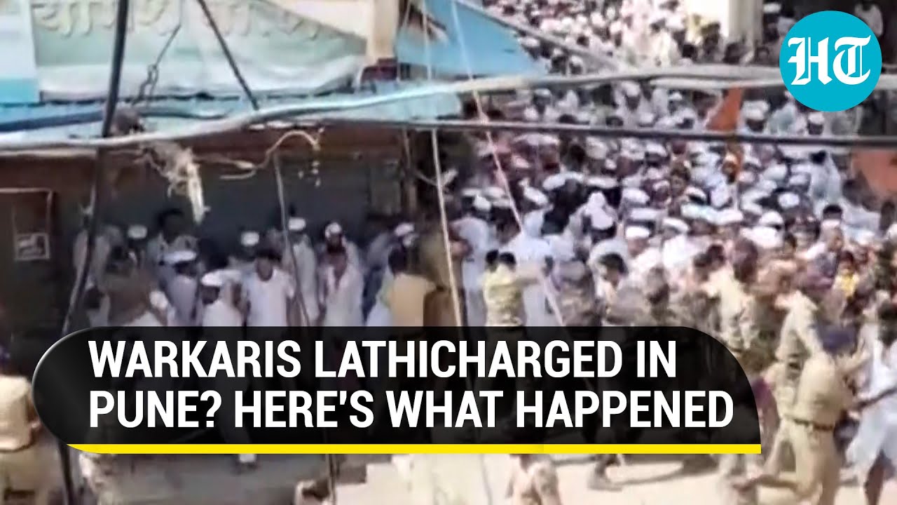 On Cam: Pune Police 'Lathi Charge' Warkaris | Maharashtra Govt Refutes Opposition Charge