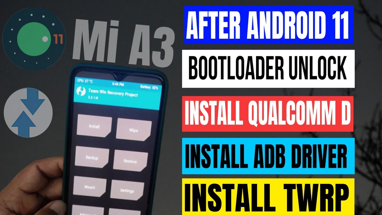 Mi A3, How To Install ADB, Qualcomm, TWRP Recovery & Bootloader Unlock After Android 11 Update Hindi