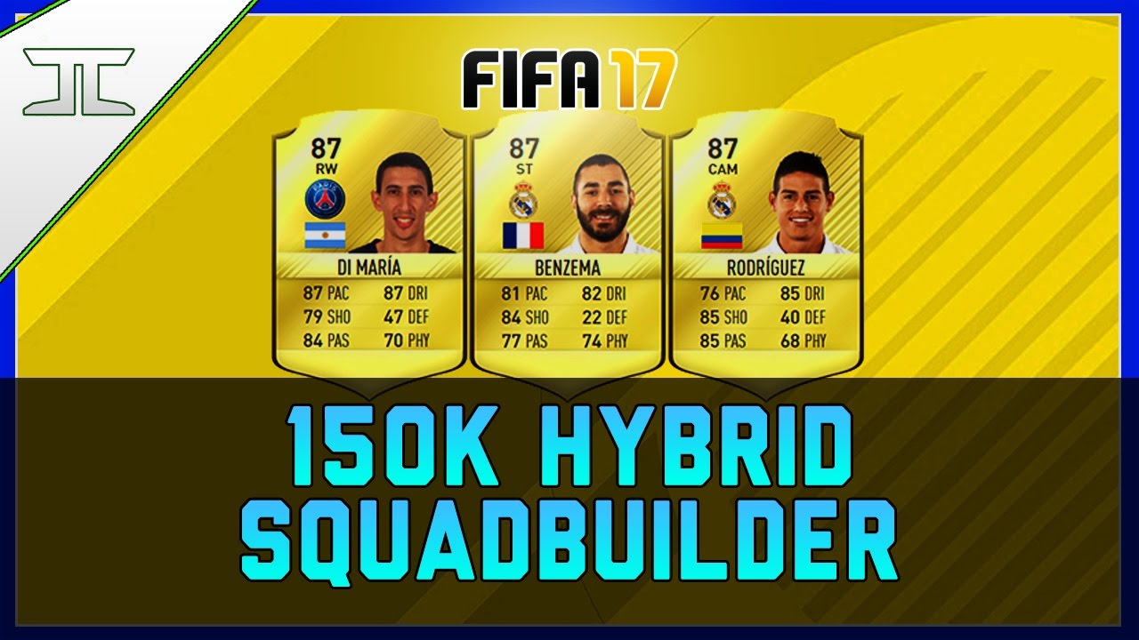 FIFA 17 INSANE 150k Hybrid Squad builder! w/ Benzema, Di Maria & James Rodriguez!