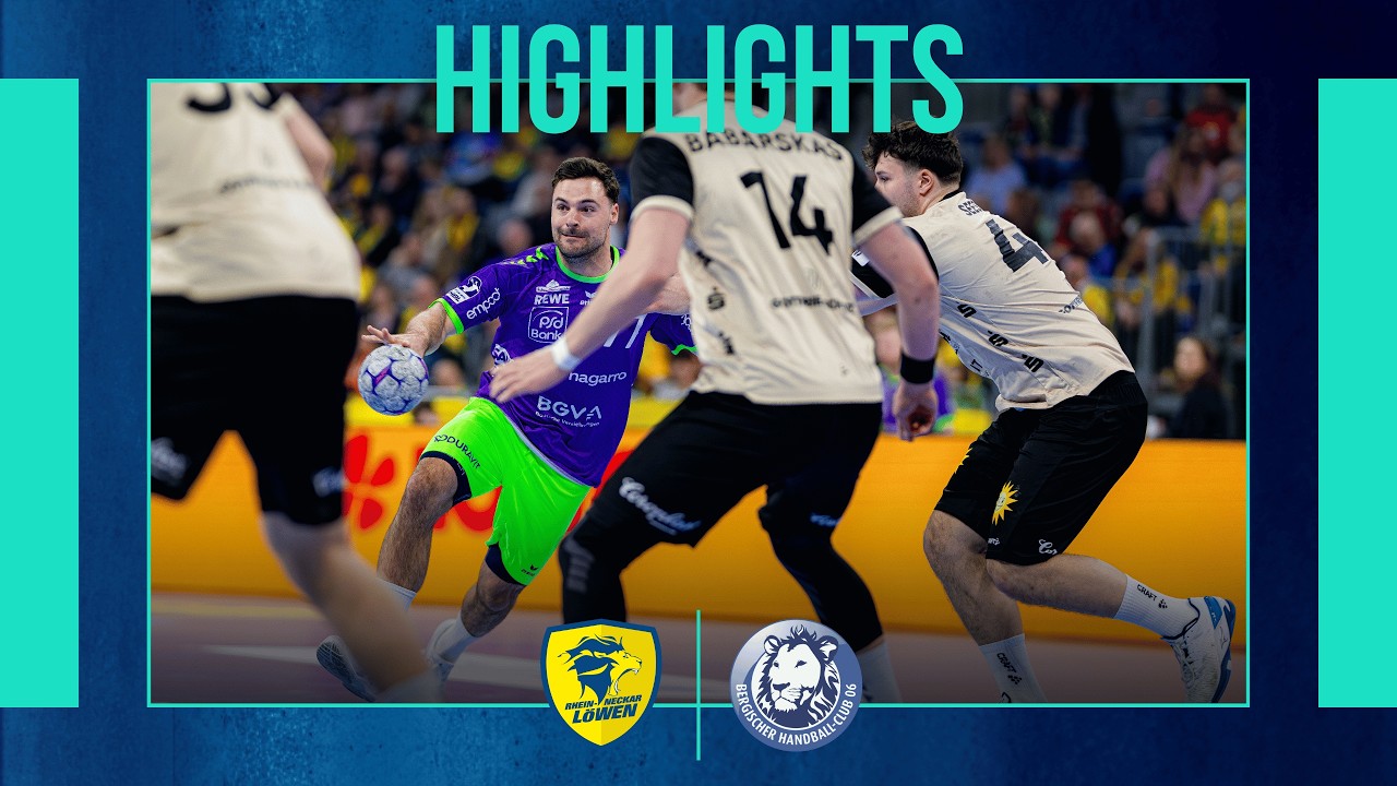 Highlights: Rhein-Neckar L&ouml;wen - Bergischer HC (Saison 2025/26) Dyn Handball | DAIKIN HBL