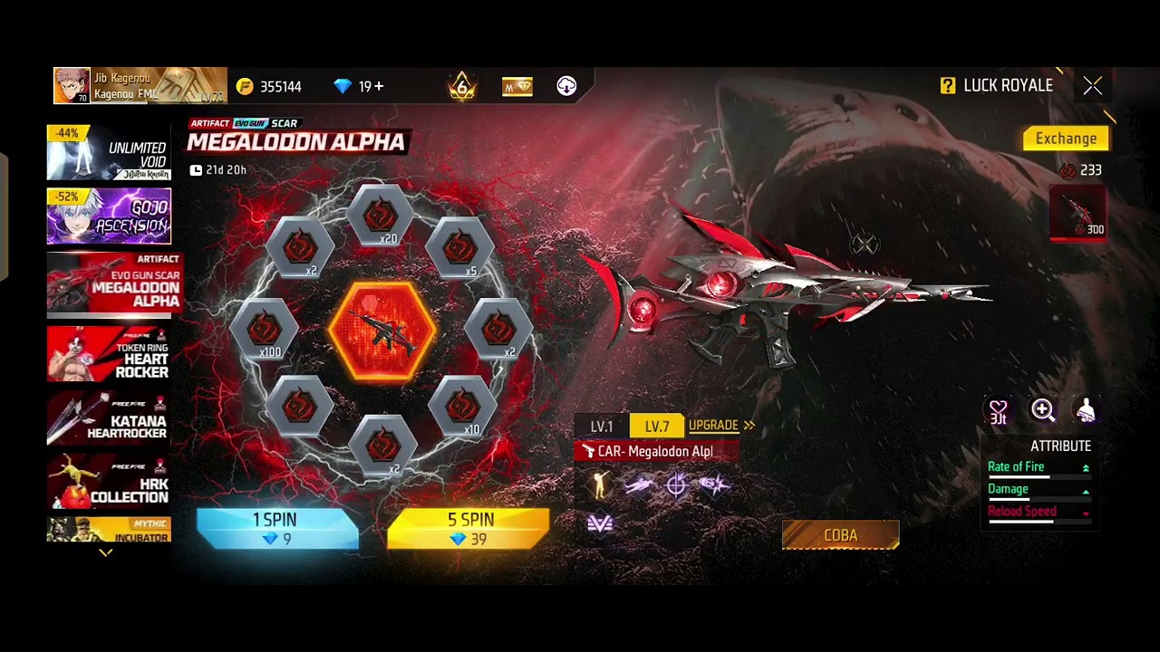 spin scar megalodon part 2 #freefire #freefireindonesia 