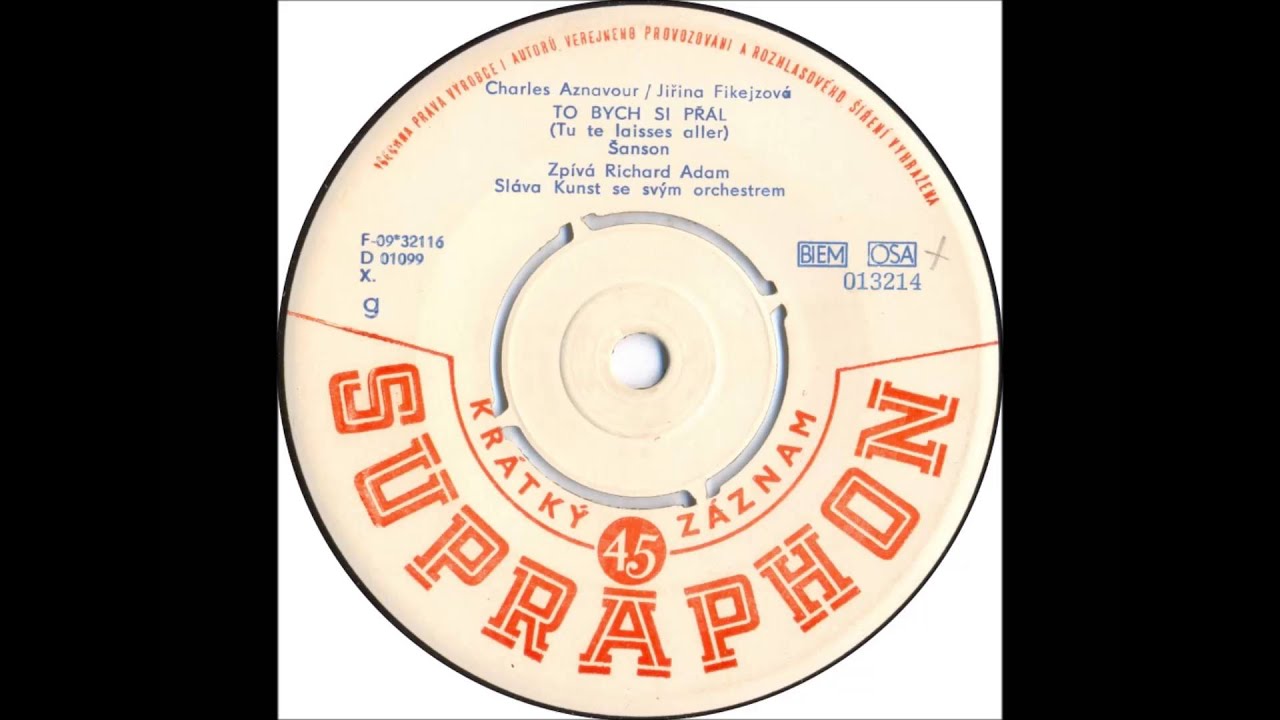Richard Adam - To bych si přál [1963 Vinyl Records 45rpm]