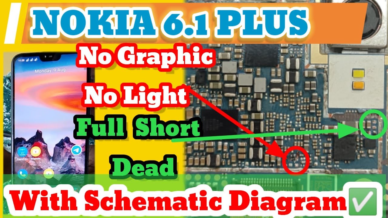 NOKIA 6.1 PLUS || NO GRAPHIC NO DISPLAY LIGHT || FULL SHORT DEAD 100 % Solution