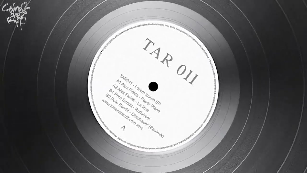 B1 - Pete Bandit - Ruffstreet [TAR011][Times Are Ruff][2016]