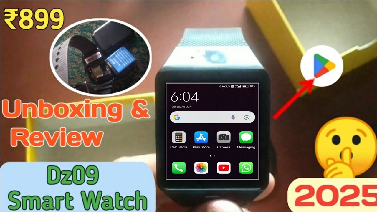 Dz09 Smart watch unboxing & review | only ₹899/- | Youtube on For smart watch | best smart watch