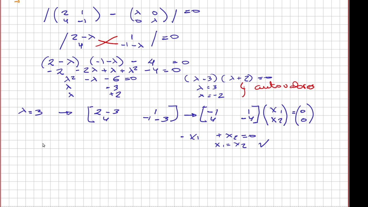 Ejercicio Auto valor y Auto vector.