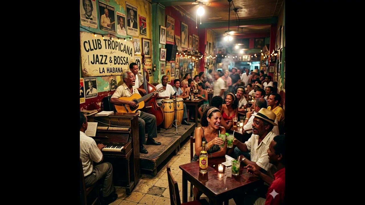 [Bins playlist] キューバの夜風を感じる隠れ家ジャズバー 🍹🌴 | 心地よいボサノバ＆ジャズ (Bossa Nova Jazz) /【作業用BGM】