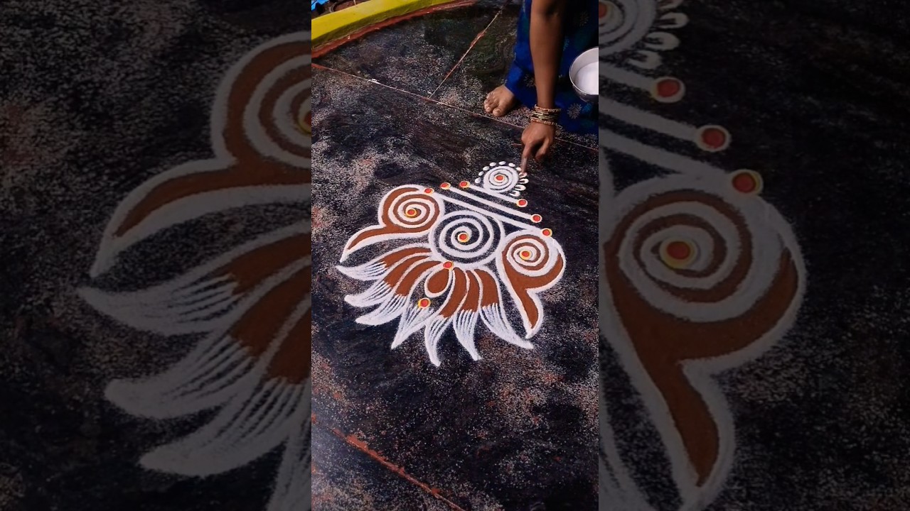 small Lotus kolam 🪷 #short #shorts #trending  #ytshorts