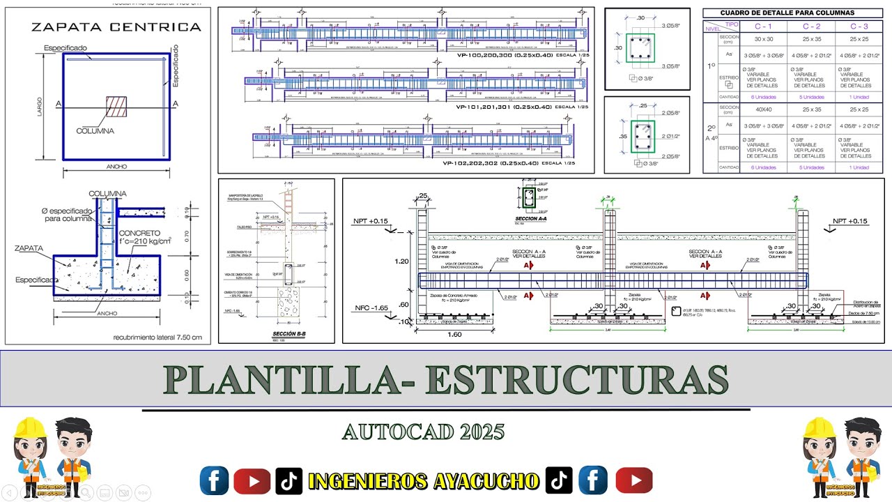 PLANTILLA ESTRUCTURAL - AUTOCAD 2025