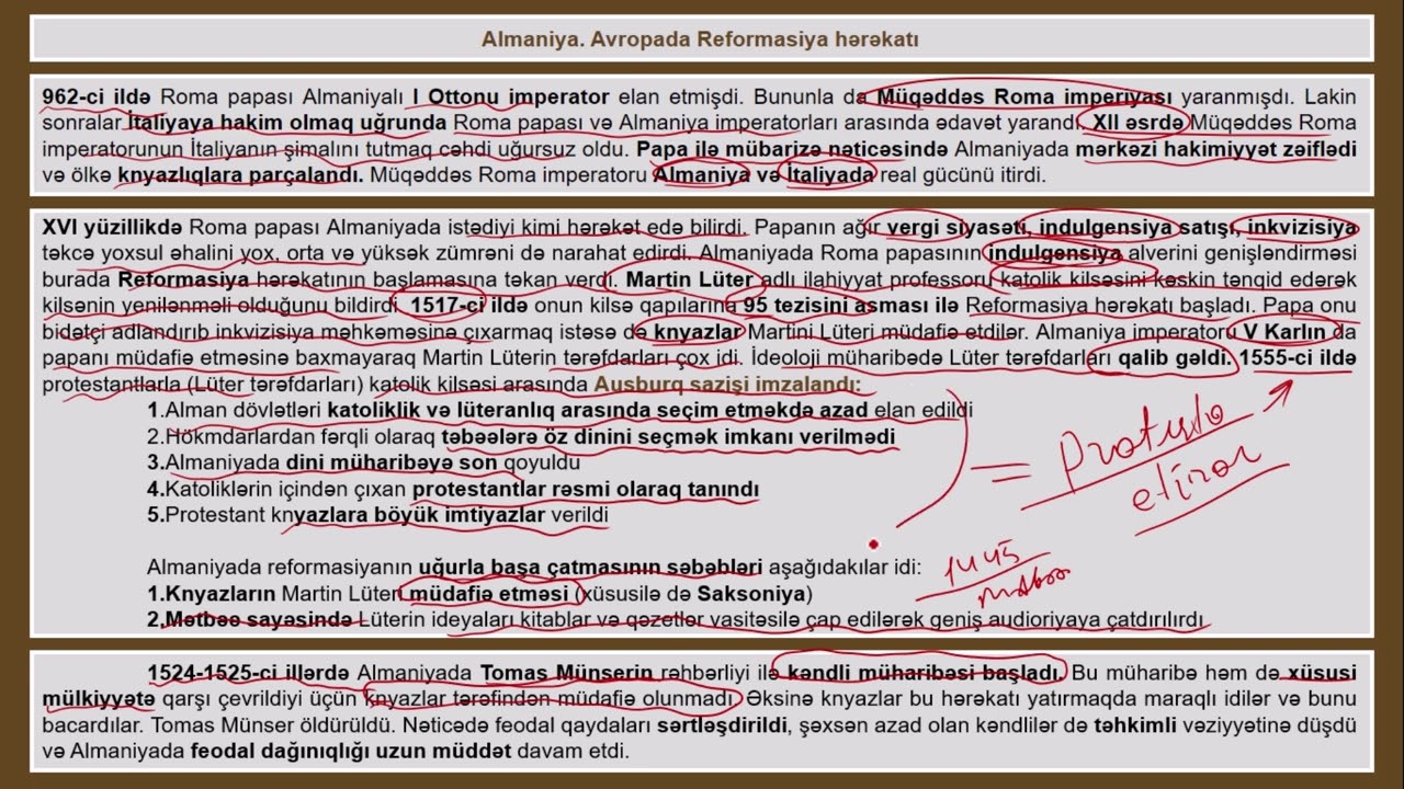 Almaniya. Avropada Reformasiya (Kənan Məmmədov)