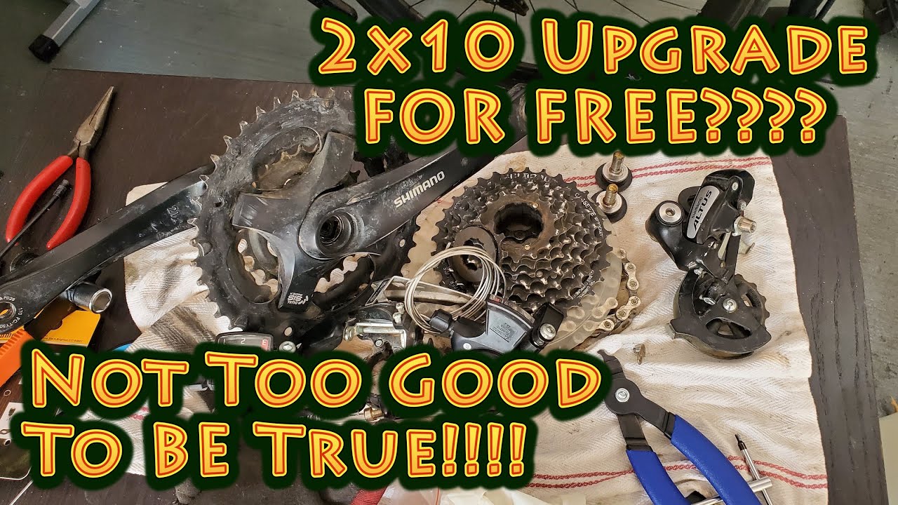 FREE Mountain Bike Drivetrain **UPGRADE** 3x8 to SRAM 2x10
