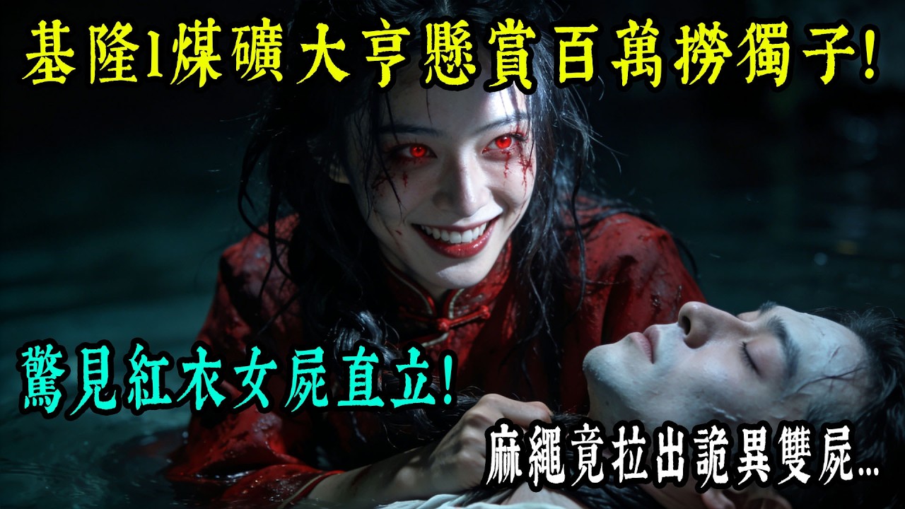 懸賞百萬撈獨子！基隆河驚現「紅衣女屍直立」死勒少爺，撈屍人一刀砍斷麻繩：水神收賬凡人別碰！【老王故事會】
