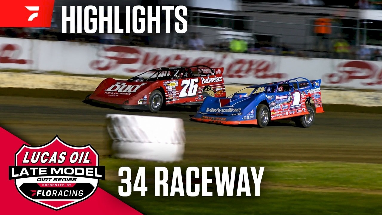 Lucas Oil Late Model Dirt Series | Highlights - #Slocum50 | 34 Raceway