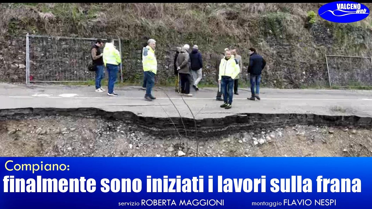 Compiano: finalmente sono iniziati i lavori sulla frana