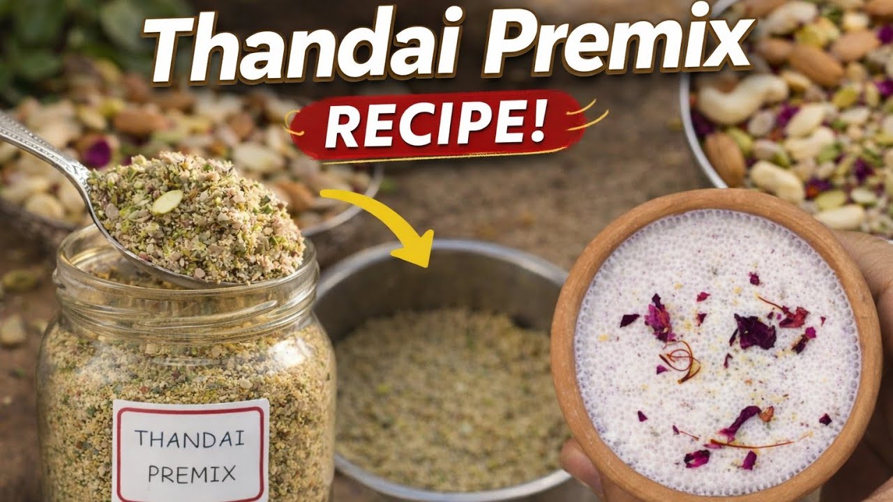 Instant ठंडाई Premix | 5 मिनट में Ready | Just Add Milk & Sugar | Holi Special | trailofspices
