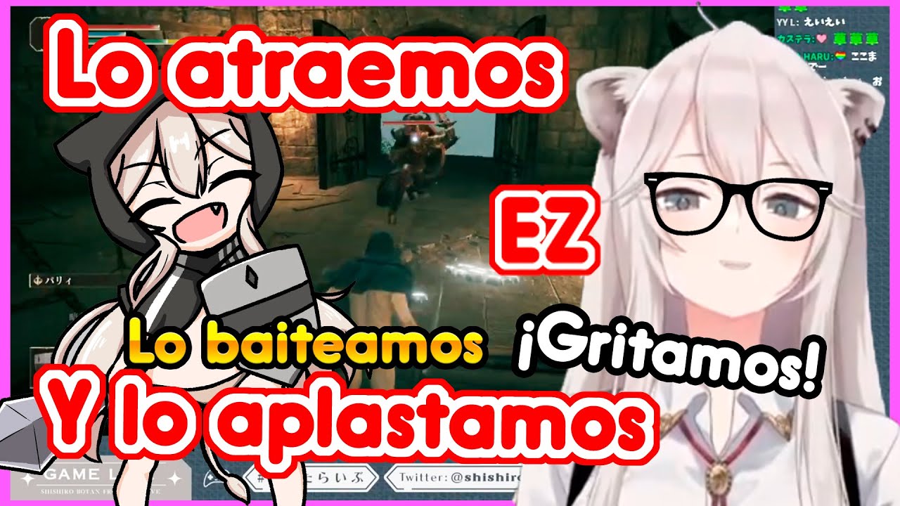 Botan sensei ganando sin sufrir daño XD 【Hololive sub esp】 [Elden Ring]