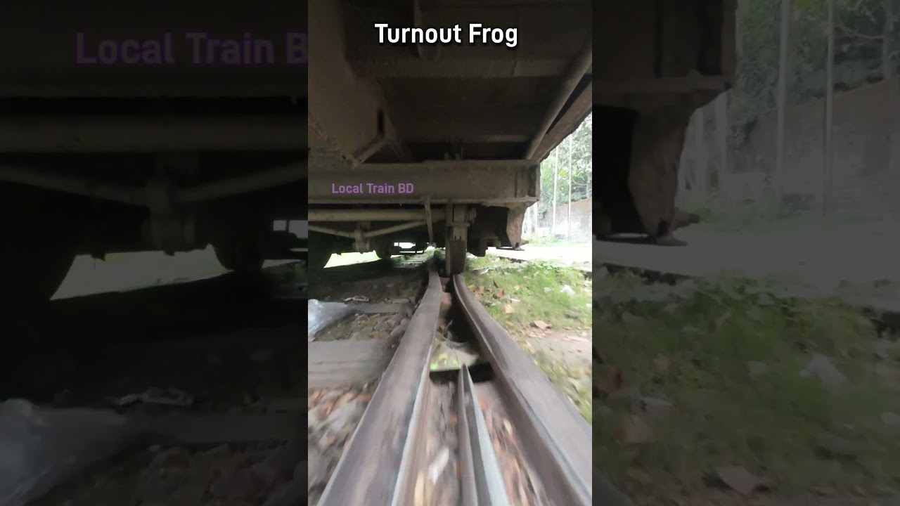 Track change turnout frog, wheels passed. #train #line #shorts