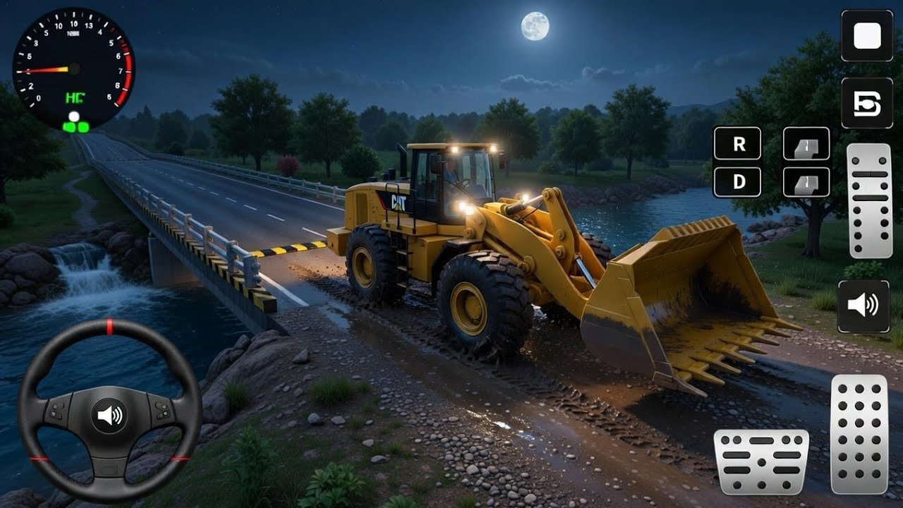 CATERPILLAR 994F | Night Drive Mud Road 😱 | Bus Simulator Indonesia | Android Gameplay 