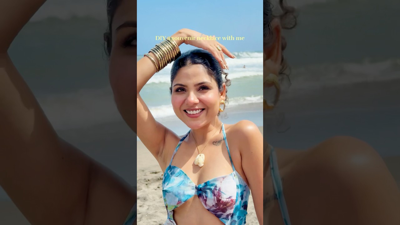 How I Turned a Beach Shell into a Necklace | Easy & Aesthetic DIY Souvenir Idea! | Niharika Jain