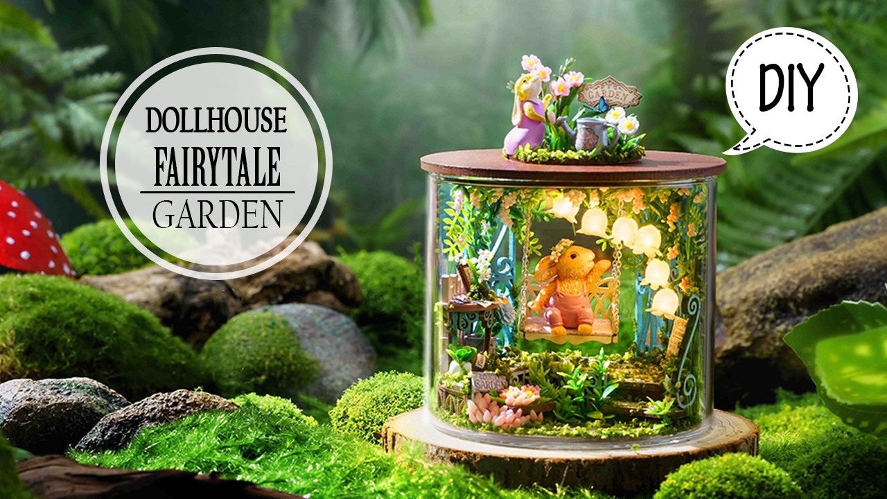 [4K] Fairytale Garden - Dream Bottle || DIY Miniature Dollhouse Kit - Relaxing Satisfying Video
