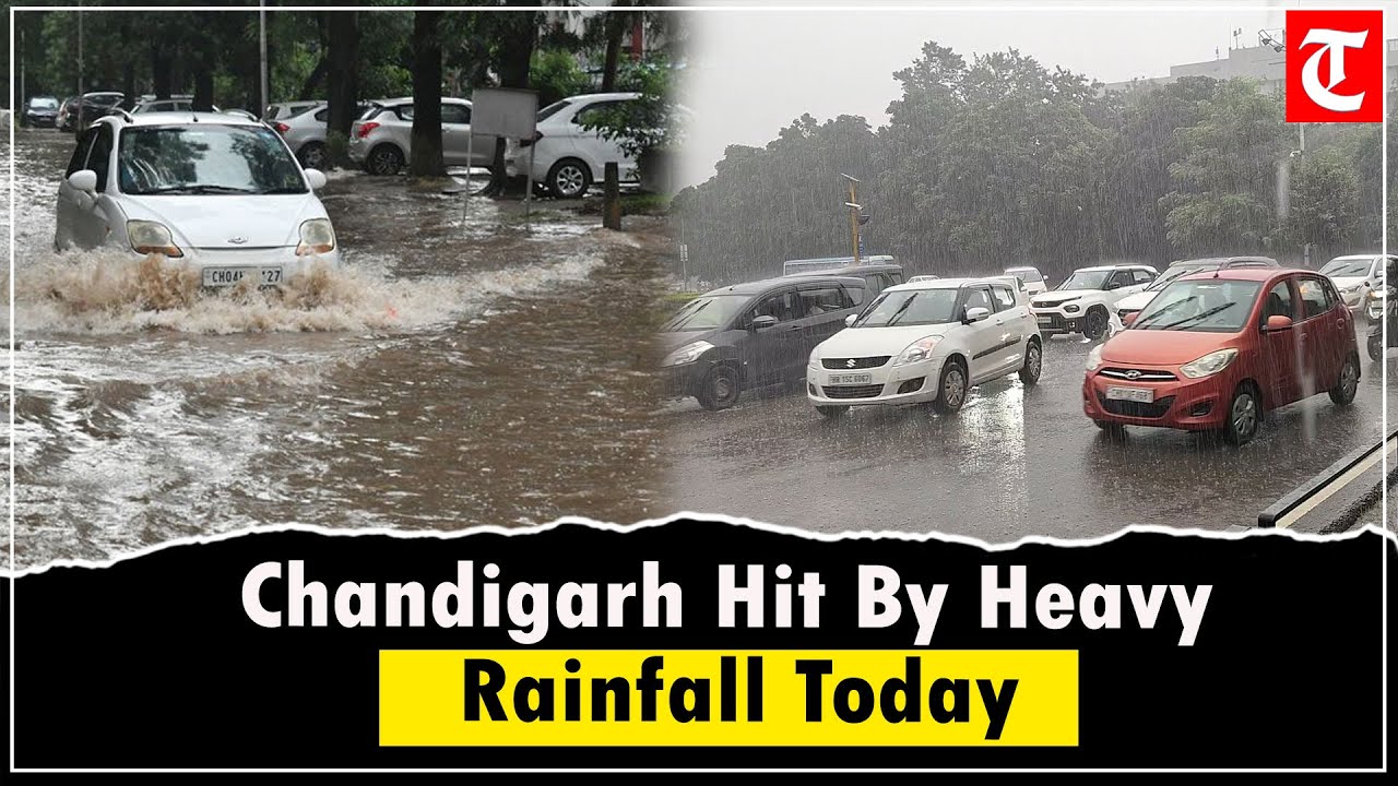 Heavy Rain Lashes Chandigarh | Waterlogging and Traffic Disruptions Reported Across City