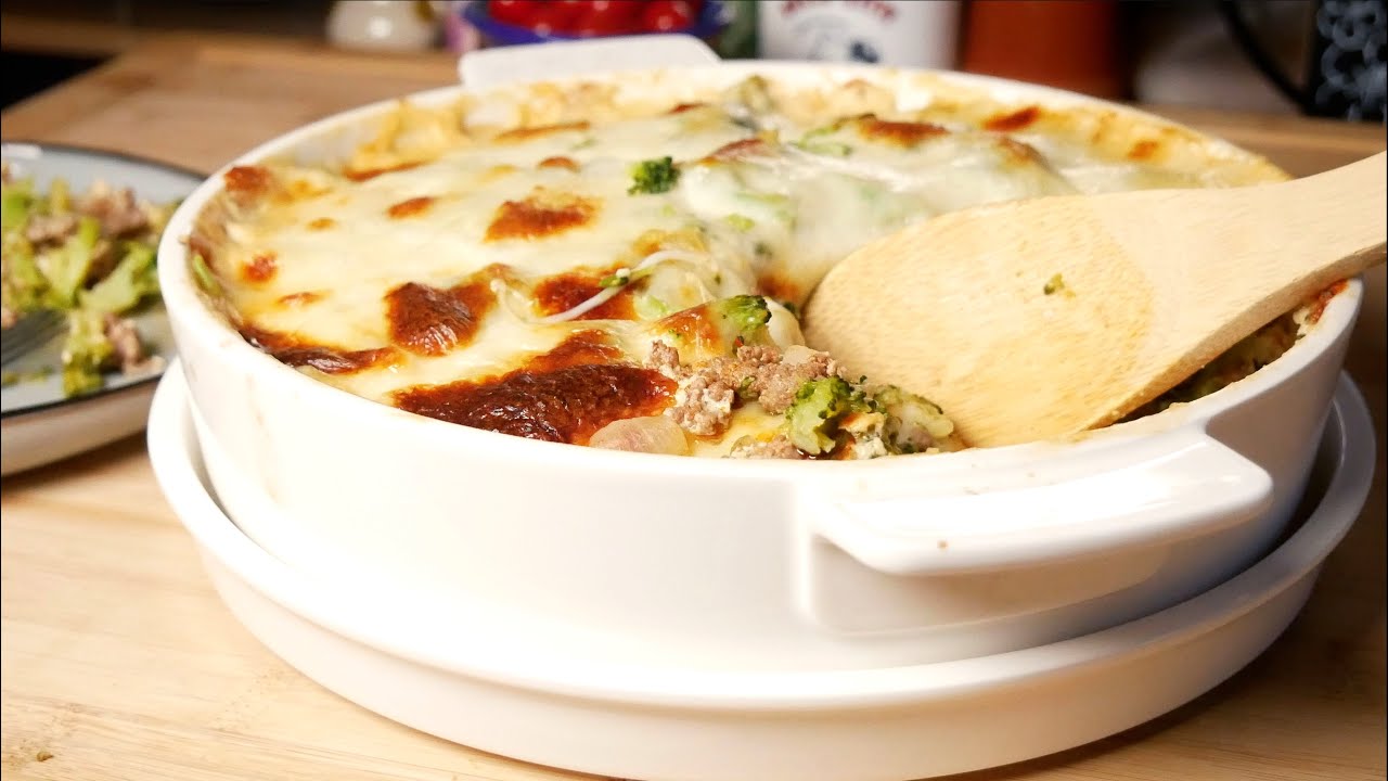 Gratin de brocolis à la viande hachée 🥦 🧀