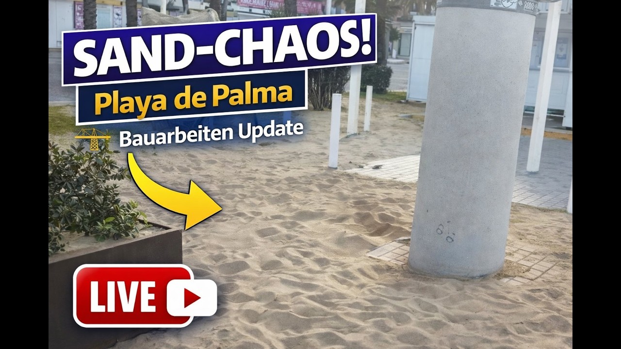 Sandverwehungen an der Playa de Palma! 🏖️ Promenade & Baufortschritt aktuell
