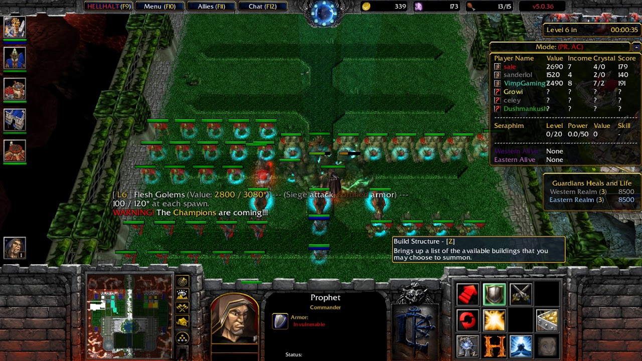 (talked video) HELL HALT v5.0.36 (-prac) Feat. Vimp Gaming - Warcraft3 - Battlenet