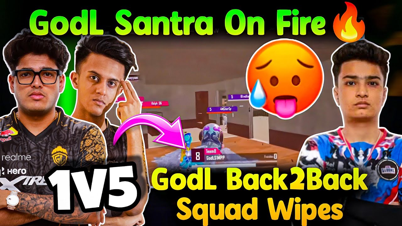 GodLike Full Aggressive Push🥵 Simpp On Fire🔥1v5! Admino vs Slug 1v1