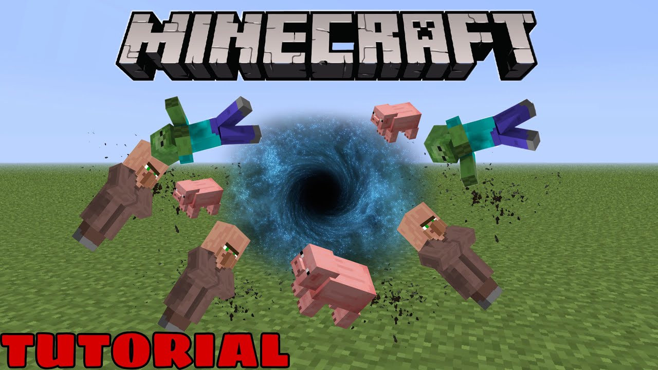 How to make a Blackhole bomb in Minecraft (Command Block Tutorial)