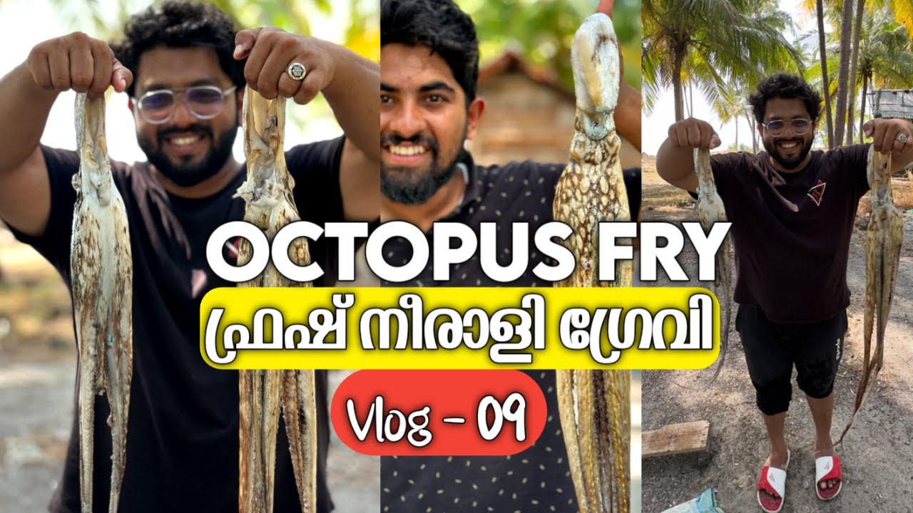OCTOPUS FRY | കടലിലെ മീൻ പിടുത്തവും നീരാളി ഫ്രൈയും |Foodie Sha|