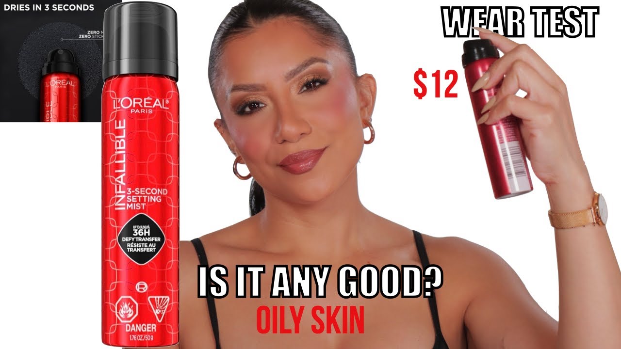 *new* L'OREAL INFALLIABLE 3-SECOND SETTING MICROFINE MIST REVIEW + 11HR WEAR *oily skin* |MagdalineJ