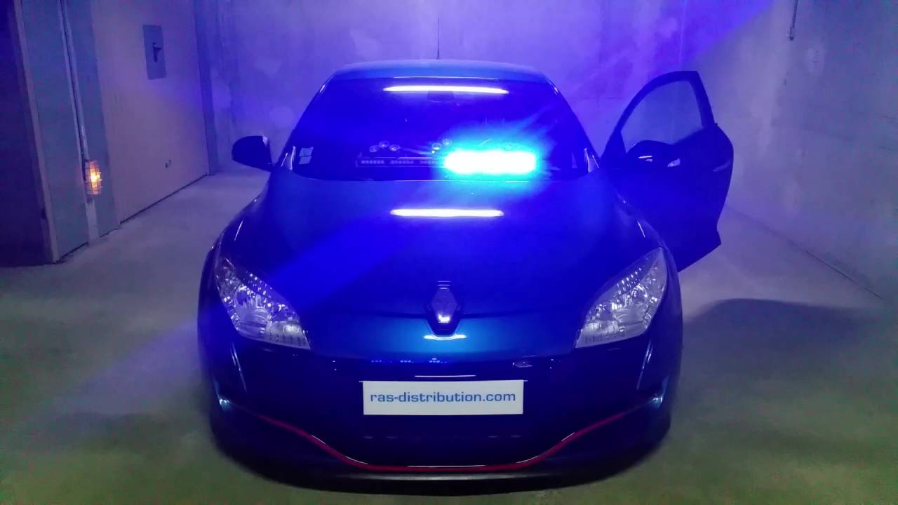 Feu LED FPB-SLIM800 double couleur bleu et orange