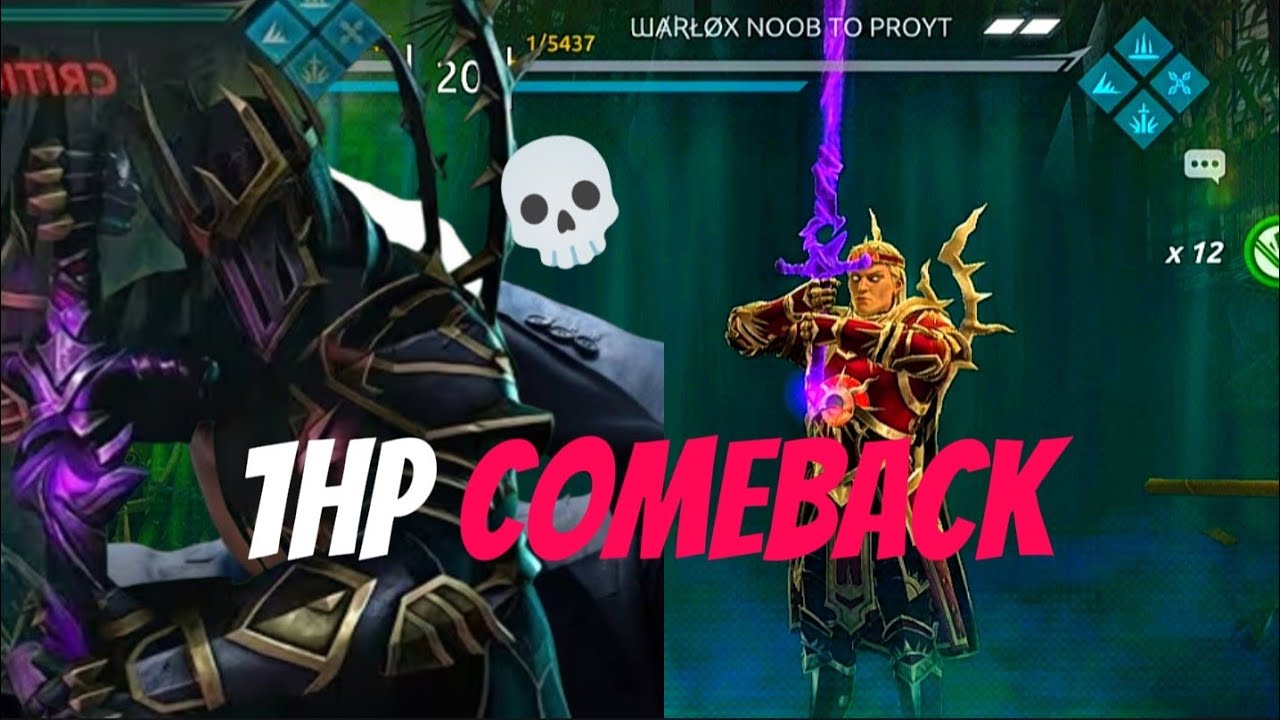 This 1hp Comeback Was Not Expected By The Oppenent😱|Kotl With Critical Build💀|Shadow Fight Arena