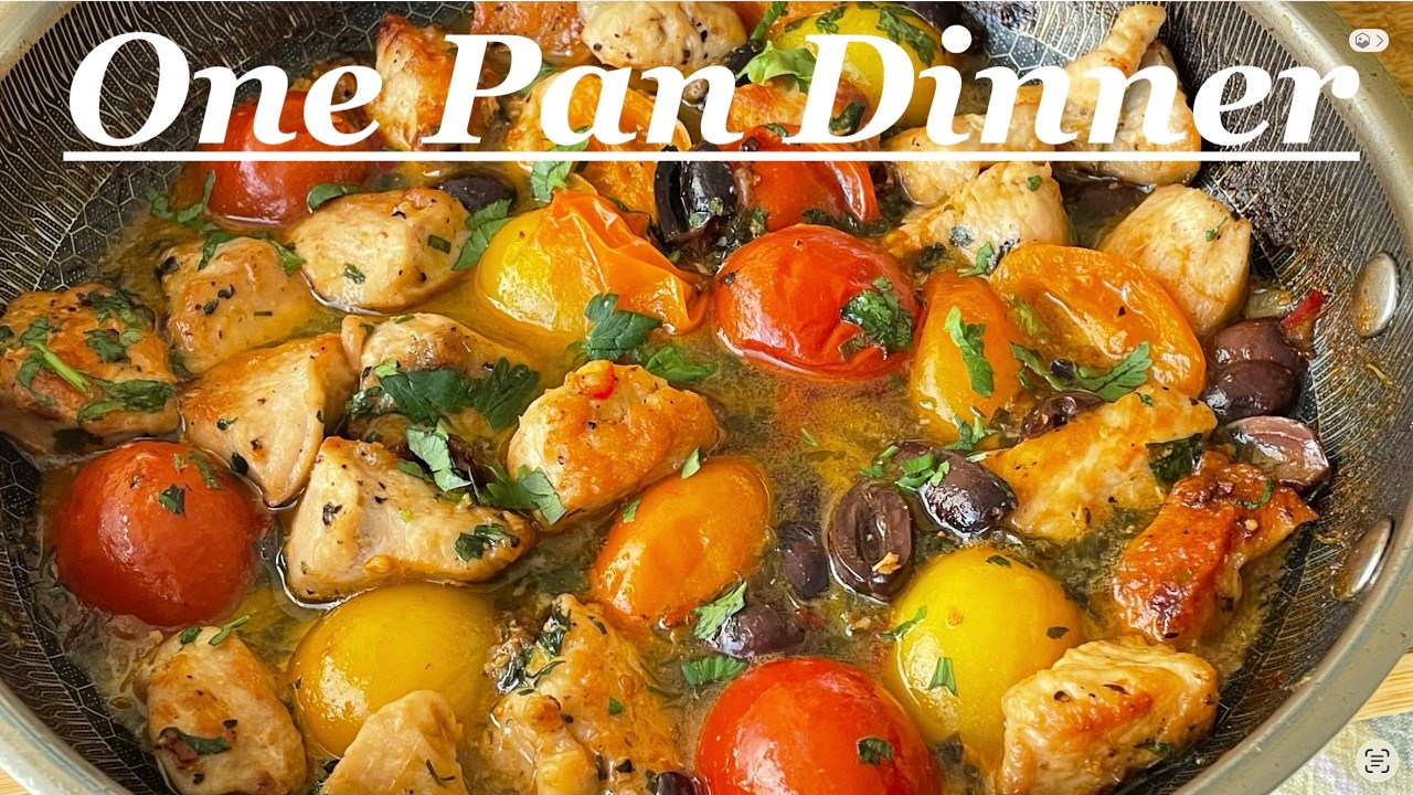 Mediterranean Chicken Recipe | Quick and Healthy One Pan Dinner | Perfect For Busy Weeknights