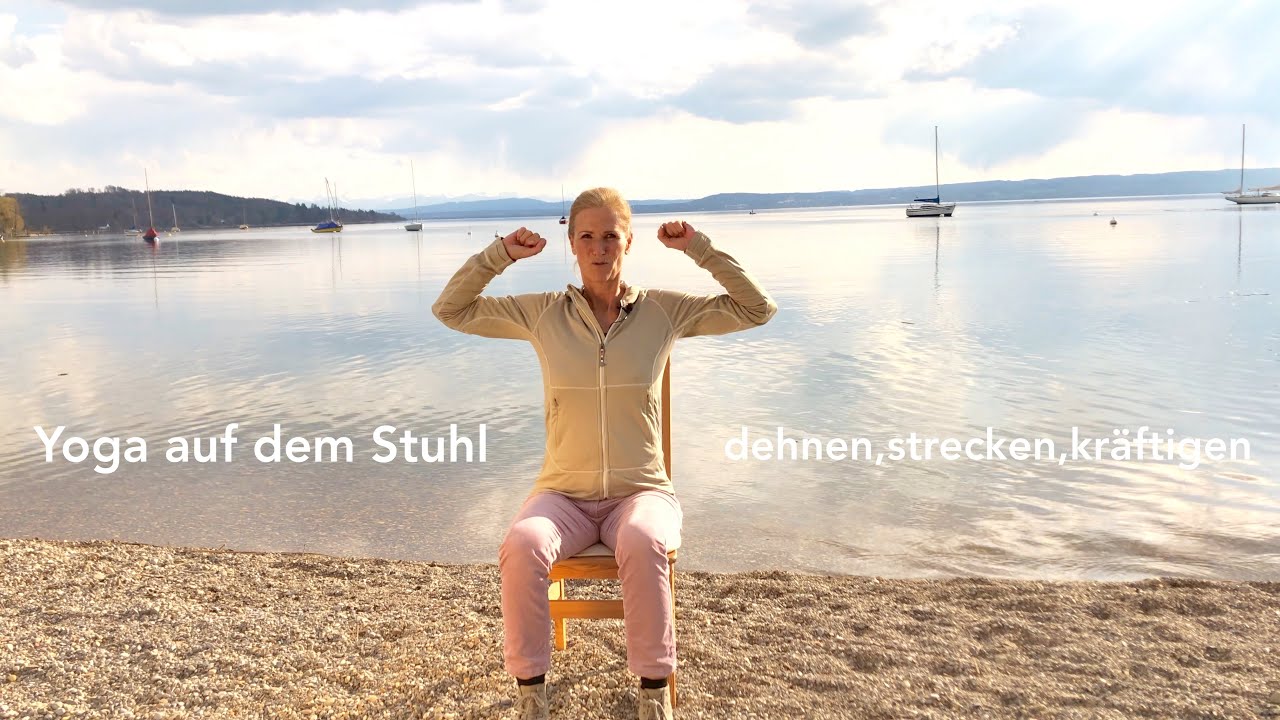 Yoga auf dem Stuhl für Senioren, oder im Büro, den Körper in alle Richtungen bewegen 10 Minuten