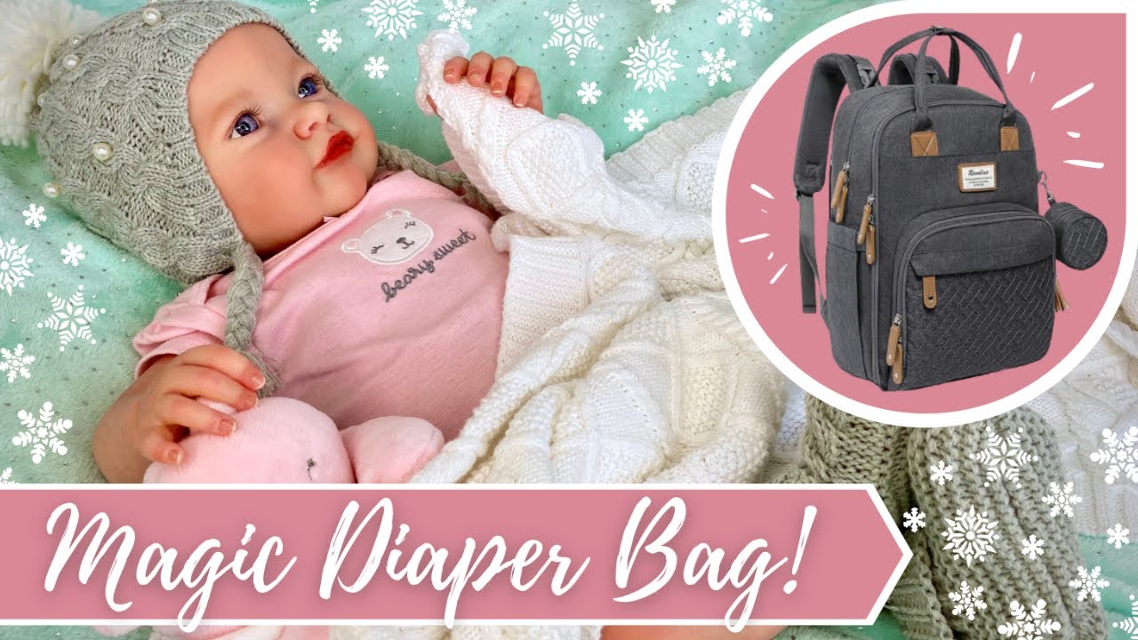 Reborn Baby Feeding & Changing + Unboxing The Coolest Diaper Bag With Baby Skya!