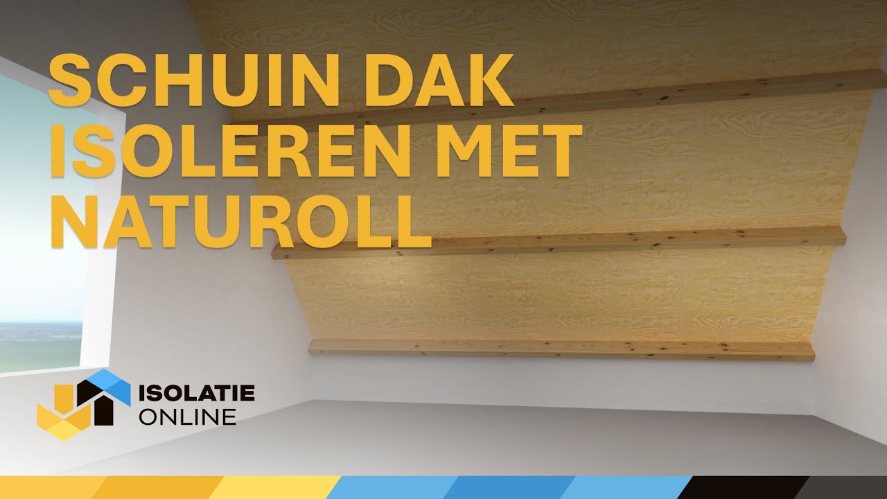 Schuin dak isoleren met Knauf Naturoll glaswol | Isolatie Online