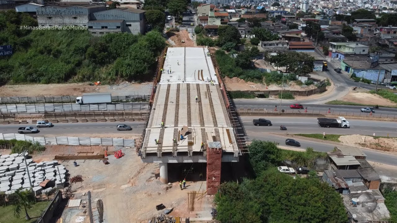 BR 040 ATUALIZANDO OBRA DUPLICAÇÃO VIADUTO TELEFERICO EM CONTAGEM MINAS GERAIS BRASIL