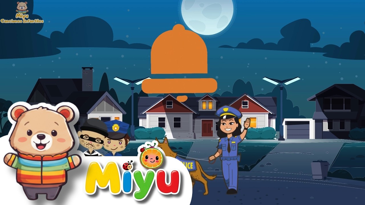 🚔🐸🌿 Canciones Infantiles Divertidas: Policía, Rana, Verde y Más | Canciones Infantiles - Miyu 🎨