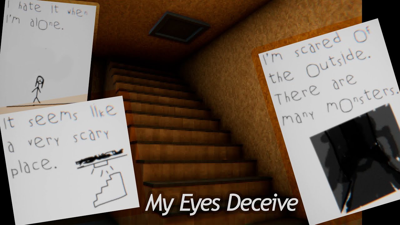 She Hides In The Basement All Her Life *All Endings* - My Eyes Deceive (Full Game, No Commentary)