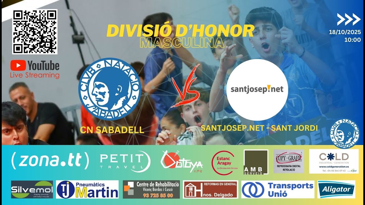 18/10/2025 10:00 DHM: Club Nataci&oacute; Sabadell vs SANTJOSEP.NET - SANT JORDI
